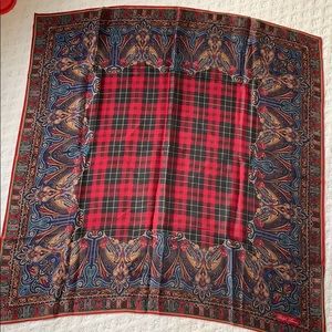 Vintage Ralph Lauren Tartan and Paisley Scarf